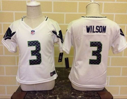 Seattle Seahawks 3 Russell Wilson White Toddler Nike NFL Game Jersey