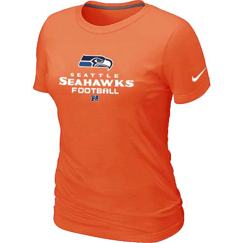 Seattle Seahawks Orange Women's Critical Victory T-Shirt
