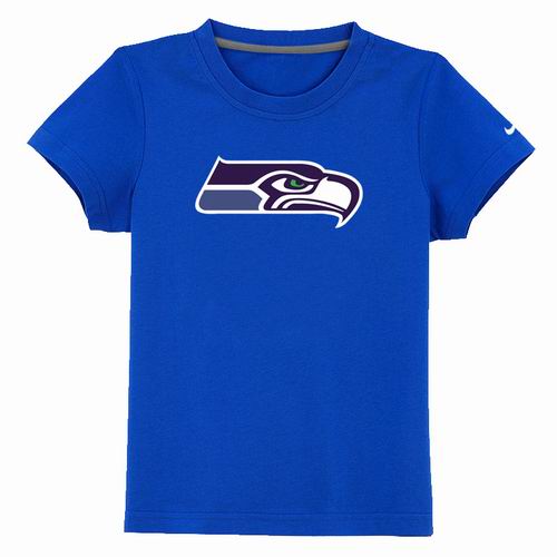 Seattle Seahawks Sideline Legend Authentic Logo Youth T-Shirt  Blue