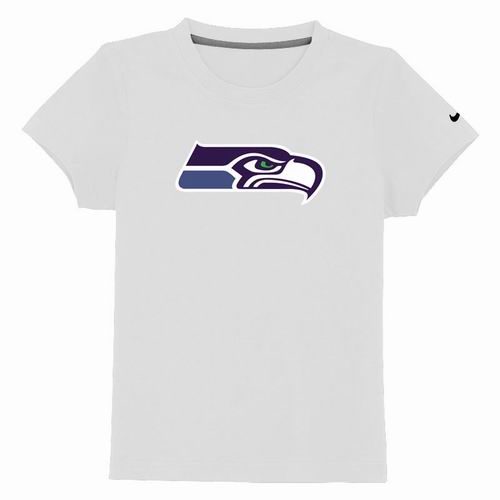 Seattle Seahawks Sideline Legend Authentic Logo Youth T-Shirt White