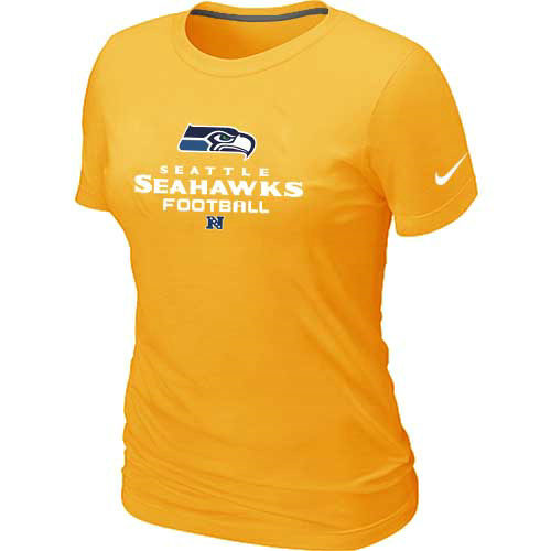 Seattle Seahawks Yellow Women's Critical Victory T-Shirt