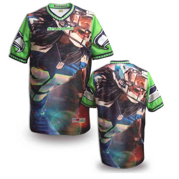 Seattle Seahawks blank fashion NFL jerseys(15)