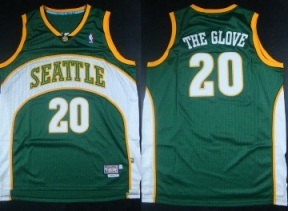 Seattle SuperSonics 20 Gary PaytonThe Glove Green Stitched NBA Jersey