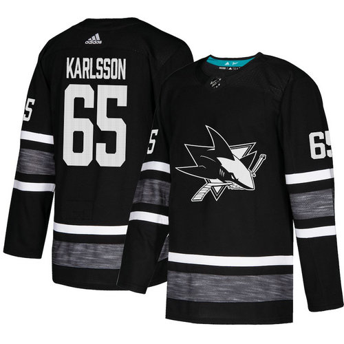 Sharks #65 Erik Karlsson Black Authentic 2019 All-Star Stitched Hockey Jersey