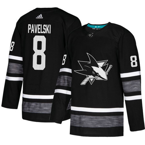 Sharks #8 Joe Pavelski Black Authentic 2019 All-Star Stitched Hockey Jersey