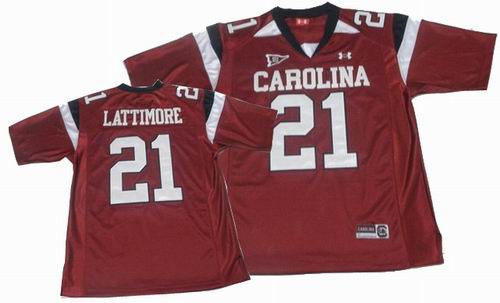 South Carolina Gamecocks 21 Marcus Lattimore Garnet Red jersey