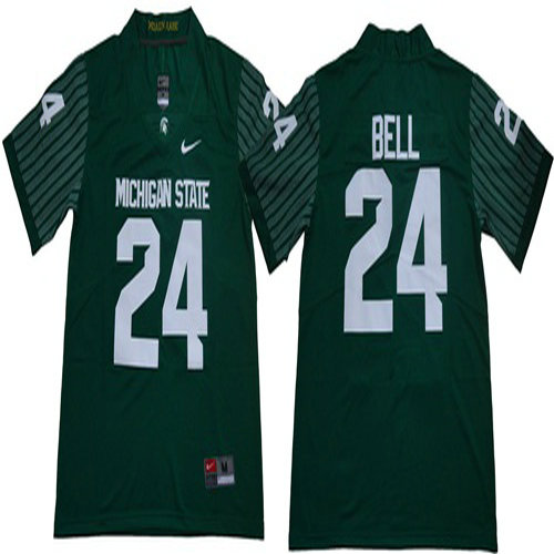 Spartans #24 Le'Veon Bell Green Limited Stitched NCAA Jersey