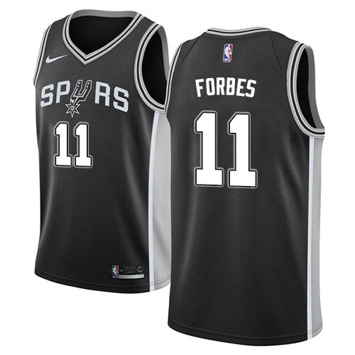 Spurs #11 Bryn Forbes Black Basketball Swingman Icon Edition Jersey
