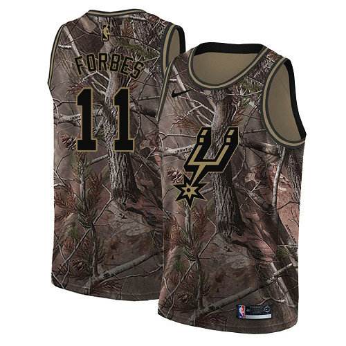 Spurs #11 Bryn Forbes Camo Basketball Swingman Realtree Collection Jersey