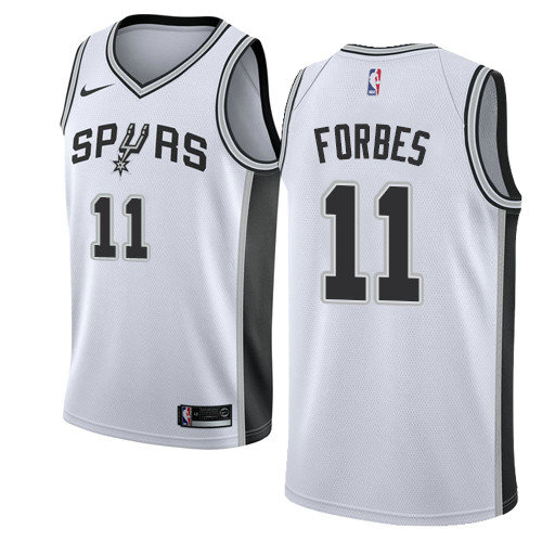 Spurs #11 Bryn Forbes White Basketball Swingman Association Edition Jersey