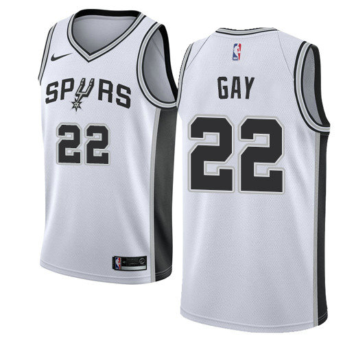 Spurs #22 Rudy Gay White Women's Basketball Swingman Association Edition Jersey