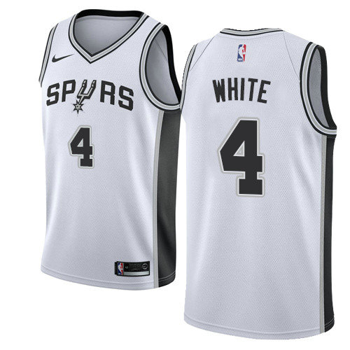 Spurs #4 Derrick White White Basketball Swingman Association Edition Jersey