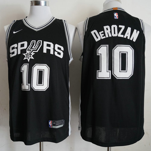 Spurs 10 DeMar DeRozan Black 2018 19 Nike Authentic Jersey
