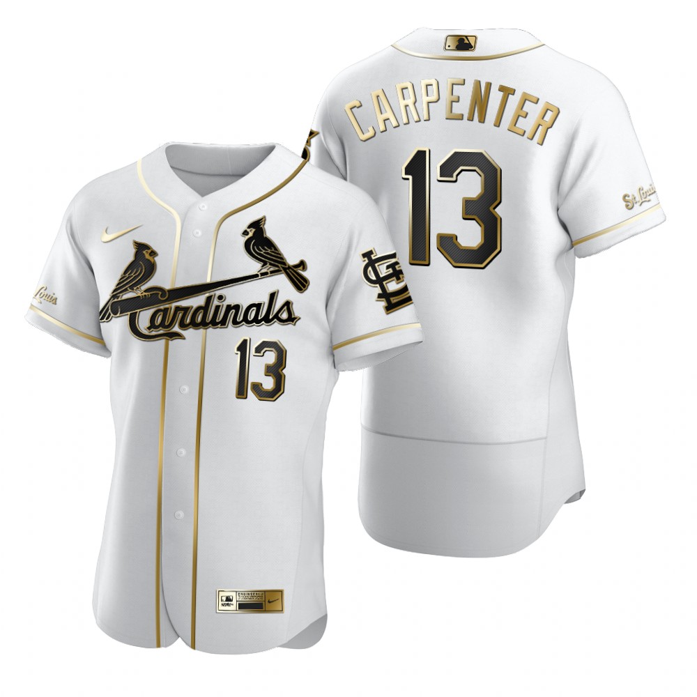 St. Louis Cardinals #13 Matt Carpenter White Nike Men's Authentic Golden Edition MLB Jersey