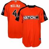 St. Louis Cardinals #4 Yadier Molina  Orange National League 2017 MLB All-Star MLB Jersey