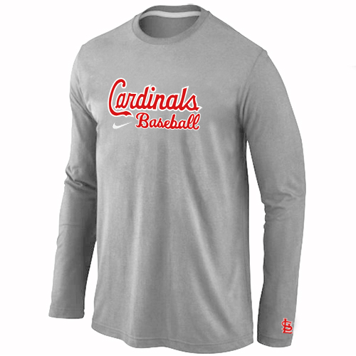 St. Louis Cardinals Long Sleeve T-Shirt Grey