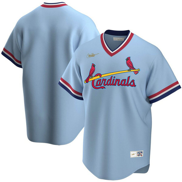 St. Louis Cardinals Nike Road Cooperstown Collection Team MLB Jersey Light Blue