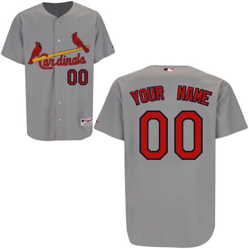 St. Louis Cardinals Personalized Custom grey MLB Jersey