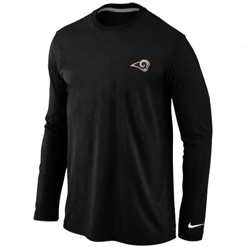 St. Louis Rams Sideline Legend Authentic Logo Long Sleeve T-Shirt Black