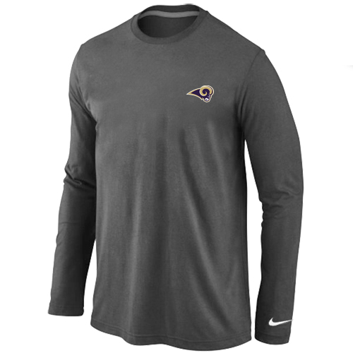 St. Louis Rams Sideline Legend Authentic Logo Long Sleeve T-Shirt D.Grey