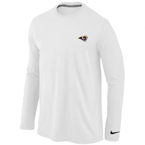 St. Louis Rams Sideline Legend Authentic Logo Long Sleeve T-Shirt White