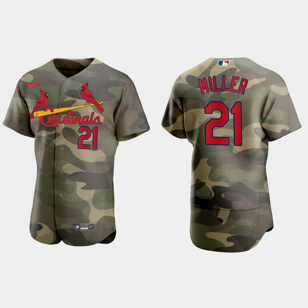 St.Louis Cardinals #21 Andrew Miller Men's Nike 2021 Armed Forces Day Authentic MLB Jersey -Camo