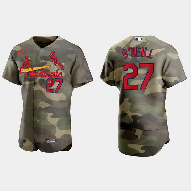 St.Louis Cardinals #27 Tyler O'Neill Men's Nike 2021 Armed Forces Day Authentic MLB Jersey -Camo