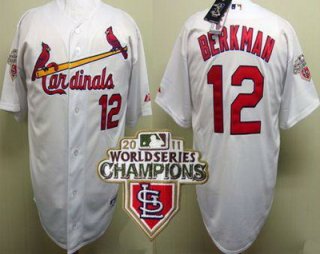 St.Louis Cardinals 12 Lance Berkman 2011 World Series Champions Jersey White