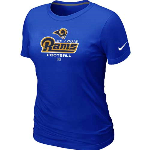 St.Louis Rams Blue Women's Critical Victory T-Shirt