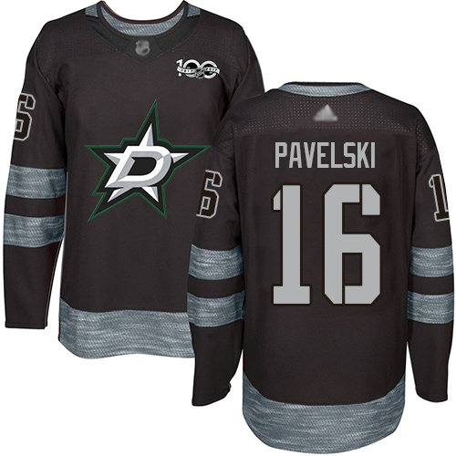 Stars #16 Joe Pavelski Black 1917-2017 100th Anniversary Stitched Hockey Jersey