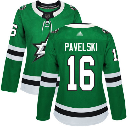 Stars #16 Joe Pavelski Green Home Authentic Women's Stitched Hockey Jersey