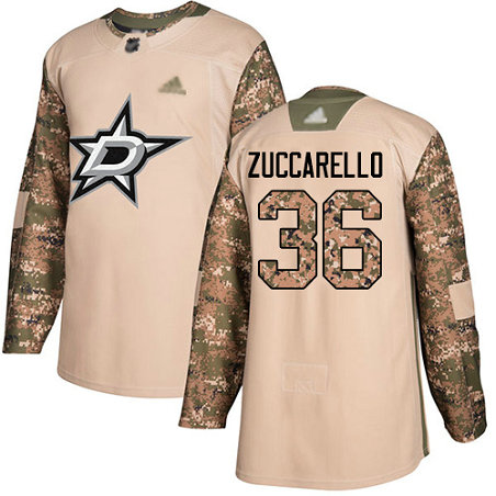 Stars #36 Mats Zuccarello Camo Authentic 2017 Veterans Day Youth Stitched Hockey Jersey
