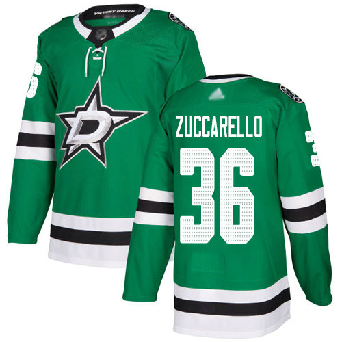 Stars #36 Mats Zuccarello Green Home Authentic Stitched Hockey Jersey