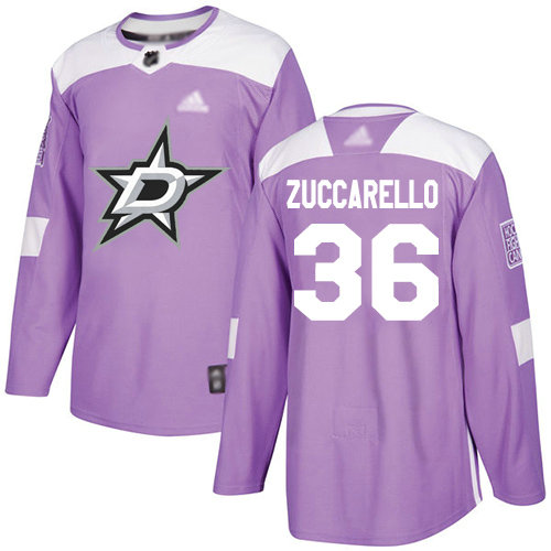 Stars #36 Mats Zuccarello Purple Authentic Fights Cancer Stitched Hockey Jersey