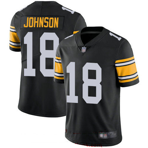 Steelers #18 Diontae Johnson Black Alternate Men's Stitched Football Vapor Untouchable Limited Jersey