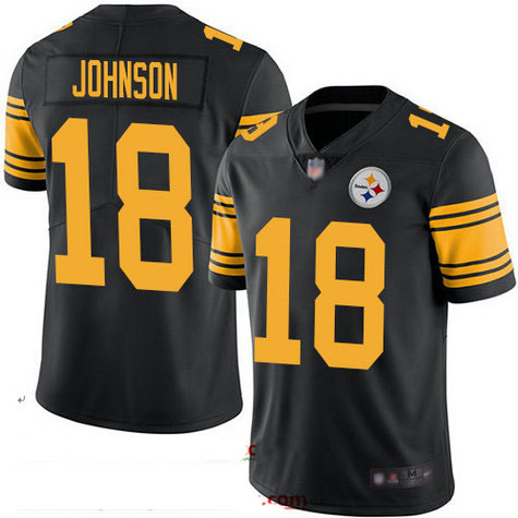 Steelers #18 Diontae Johnson Black Youth Stitched Football Limited Rush Jersey