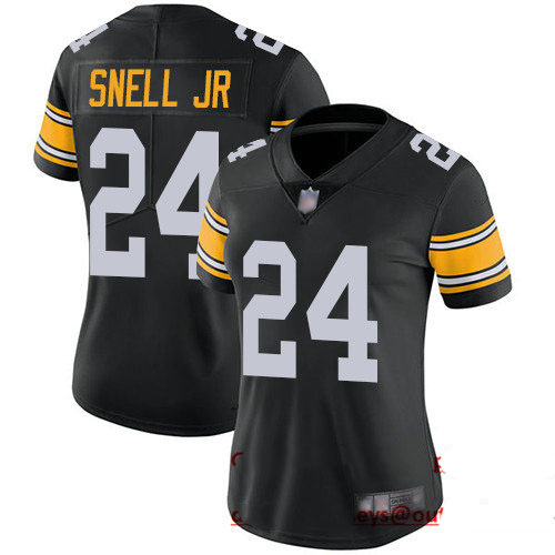 Steelers #24 Benny Snell Jr. Black Alternate Women's Stitched Football Vapor Untouchable Limited Jersey