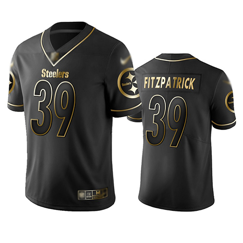 Steelers #39 Minkah Fitzpatrick Black Men's Stitched Football Limited Golden Edition Jersey