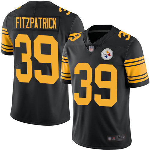 Steelers #39 Minkah Fitzpatrick Black Youth Stitched Football Limited Rush Jersey