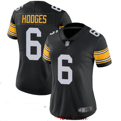 Steelers #6 Devlin Hodges Black Alternate Women's Stitched Football Vapor Untouchable Limited Jersey