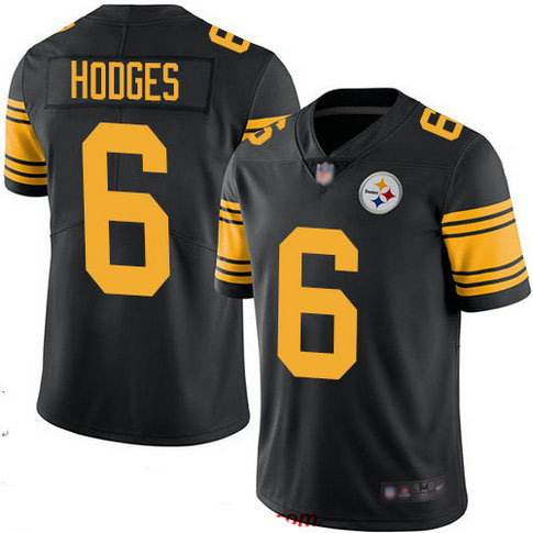 Steelers #6 Devlin Hodges Black Men's Stitched Football Limited Rush Jersey