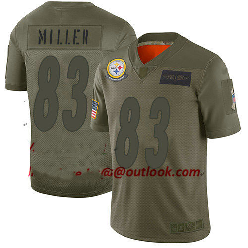 Steelers #83 Heath Miller Camo Youth Stitched Football Limited 2019 Salute to Service Jersey