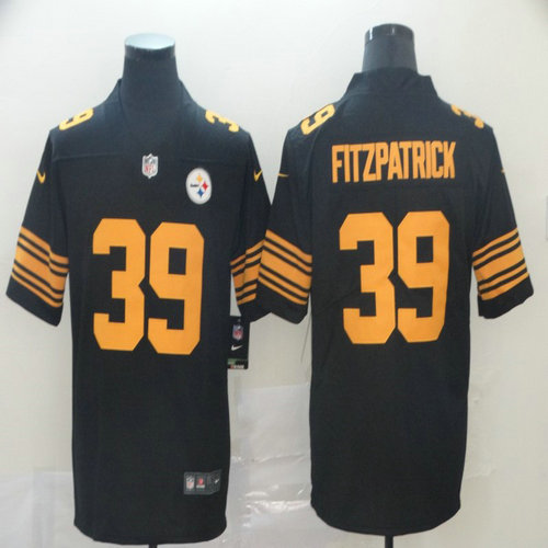 Steelers 39 Minkah Fitzpatrick Black Color Rush Limited Jersey