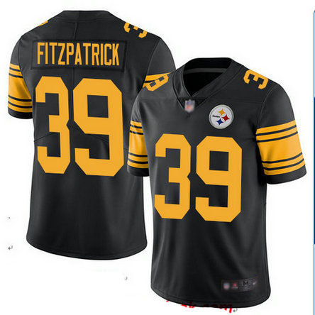 Steelers 39 Minkah Fitzpatrick Black Color Rush Limited Jersey2