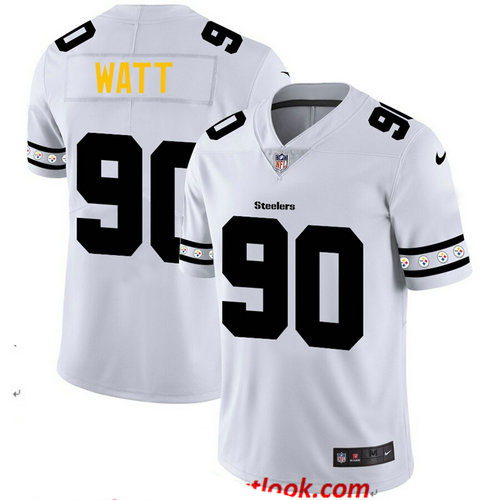 Steelers 90 T.J. Watt White 2019 New Vapor Untouchable Limited Jersey