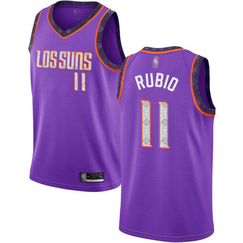 Suns #11 Ricky Rubio Purple Basketball Swingman City Edition 2018 19 Jersey