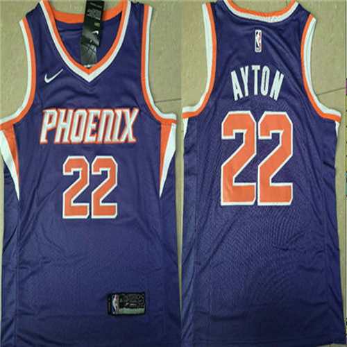 Suns #22 Deandre Ayton Purple Nike Swingman Jersey(Without The Sponsor Logo)