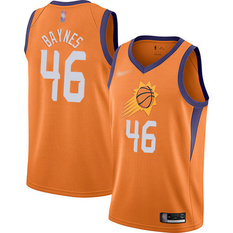 Suns #46 Aron Baynes Orange Basketball Swingman Statement Edition 2019 2020 Jersey