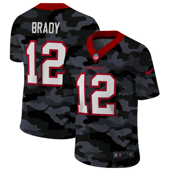 Tampa Bay Buccaneers #12 Tom Brady Men's Nike 2020 Black CAMO Vapor Untouchable Limited Stitched NFL Jersey