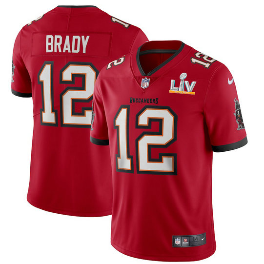 Tampa Bay Buccaneers #12 Tom Brady Men's Super Bowl LV Bound Nike Red Vapor Limited Jersey
